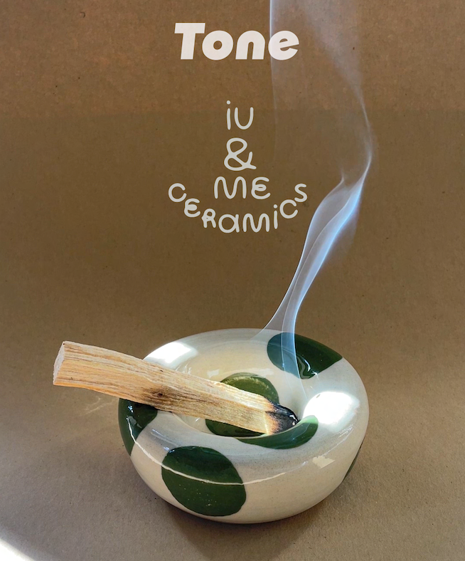 Donut incense holder iu&me ceramics pour Tone